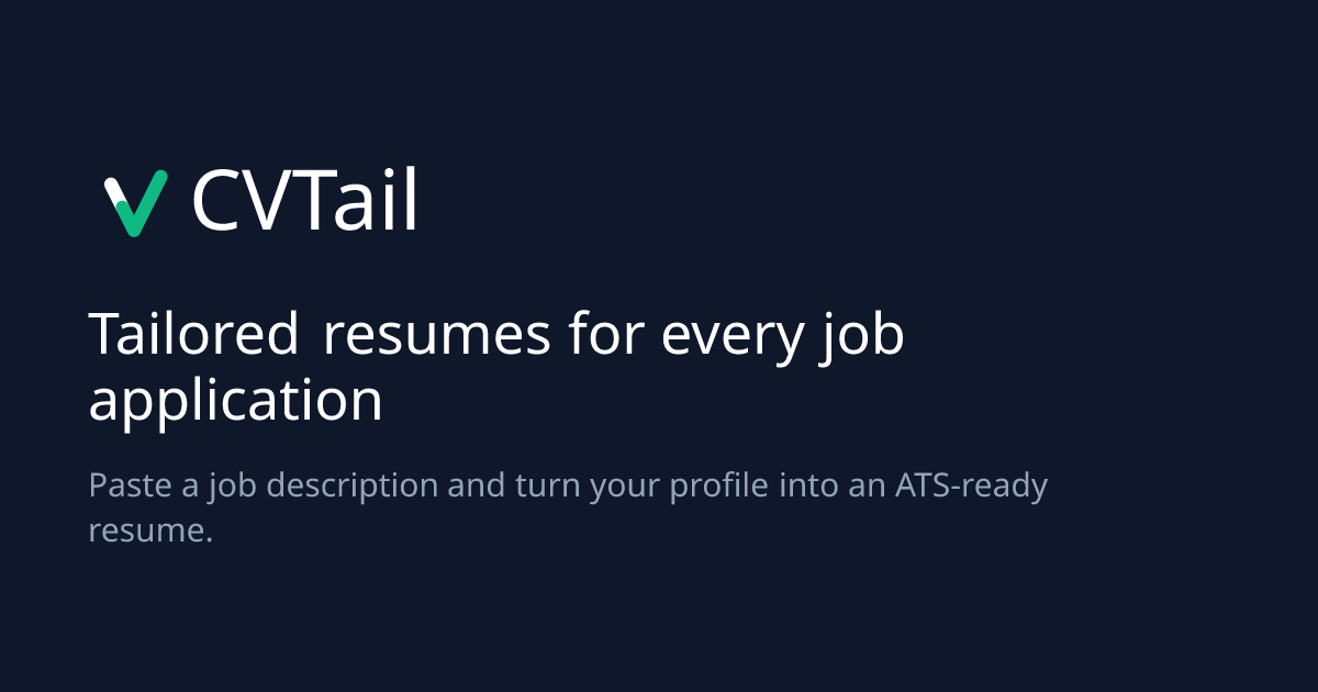 I'm back on the job market, got tired of rewriting my CV for every application, so I built a tool fo